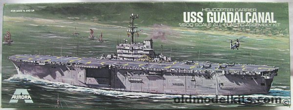 Aurora 1/600 USS Guadalcanal Helicopter Carrier, 718 plastic model kit